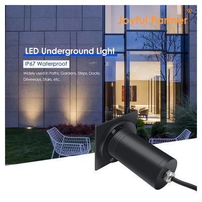 6W COB LED 85mm*85mm কালো অ্যালুমিনিয়াম হাউজিং বর্গাকার আকৃতি আউটডোর প্যাটিও বাগান জন্য ভূগর্ভস্থ কবর LED লাইট