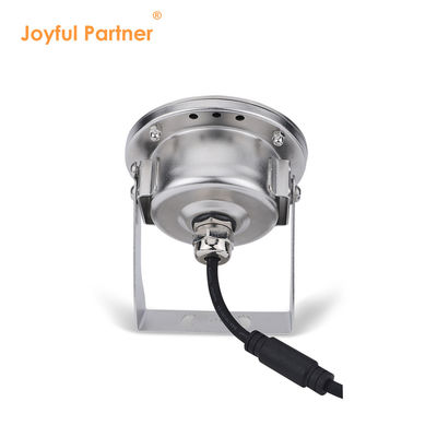 স্টেইনলেস স্টীল LED আন্ডারওয়াটার লাইট IP68 DC12V 24W উষ্ণ সাদা 3000K ফোয়ারা জন্য