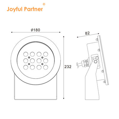 আন্ডারওয়াটার স্পট ল্যাম্প IP68 RGB DMX 512 DC24V ব্র্যাকেট মাউন্টিং SS316L ইঞ্জিনিয়ারিং লুমিনিয়ার