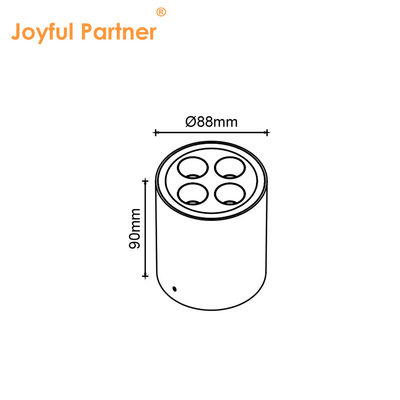 আউটডোর ইনডোর সিলিং লাইট আইপি 65 8 ডাব্লু সারফেস মাউন্ট সিলিন্ডার আকৃতি শীতল সাদা 4000 কে সিই ROHS শংসাপত্র সহ