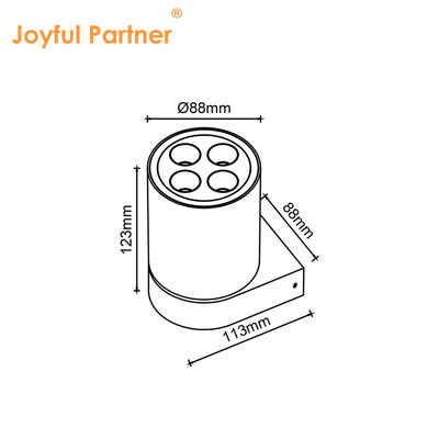 কারখানার কাস্টম সারফেস মাউন্টড ডাউনলাইট 4 * 2 ওয়াট এসএমডি এলইডি ইনডোর আউটডোর আইপি 65 সিলিন্ডার চার গর্ত