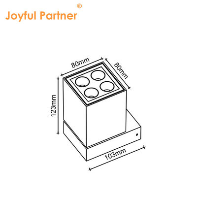 জলরোধী আইপি 65 আউটডোর ওয়াল ল্যাম্প 8W 45 ডিগ্রি ডিসি 24v সিই শংসাপত্র এসএমডি এলইডি কাস্টিং অ্যালুমিনিয়াম হাউজিং