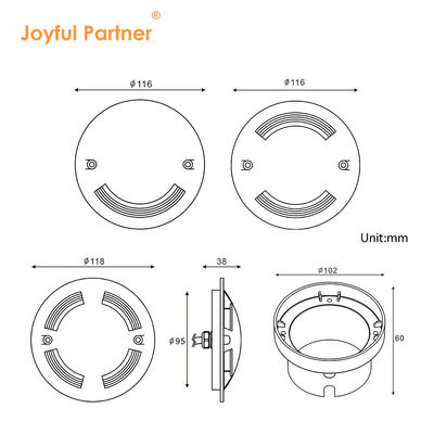 আইপি 67 আল্ট্রা পাতলা কবরিত ইনগ্রাউন্ড আপলাইট 12V 24V ওয়াটারপ্রুফ ডেক লাইট রিসেসড গ্রাউন্ড ল্যাম্প