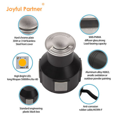 এসএস 316 ওয়াটারপ্রুফ ওয়ান টু ফোর সাইড ভিউ 3 ডাব্লু এলইডি একক রঙের ল্যান্ডস্কেপ ইনগ্রাউন্ড লাইট সিই রোএইচএস শংসাপত্র সহ
