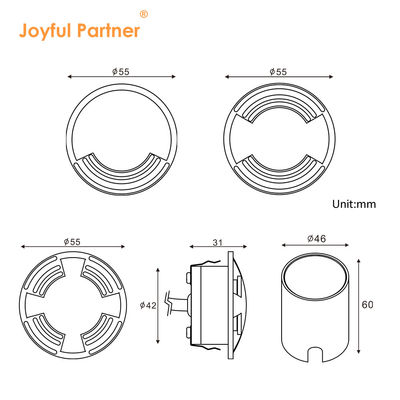 আল্ট্রা পাতলা আইপি 67 জলরোধী অভ্যন্তরীণ 2W এলইডি আউটডোর ইনগ্রাউন্ড লাইটিং SS316 গার্ডেন পাথওয়ের জন্য কভার