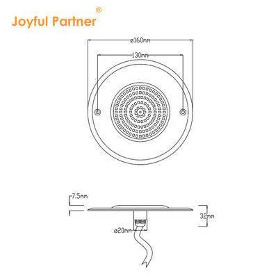 আইপি 68 সম্পূর্ণ সিলড ওয়াটারপ্রুফ একক রঙ 160 * 7.5 মিমি আল্ট্রা স্লিম পুল সিই সার্টিফিকেশন সহ ডুবযোগ্য এলইডি লাইট