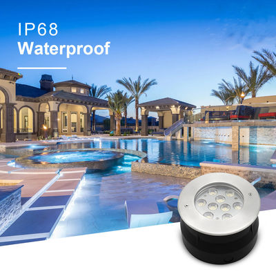 12V 24V LED সাবওয়াটার লাইট 9W 18W RGB ফুল কালার স্টেইনলেস স্টীল IP68 পুলের জন্য লাইট