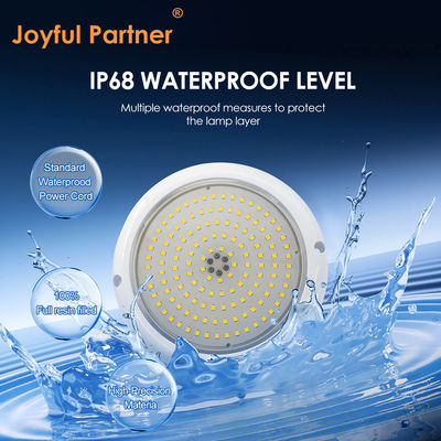 PAR56 LED পুল লাইট RGB AC12V IP68 রেজিন ভরা ABS+PC উপাদান DIA152*26mm রেজ কোণ 120 ডিগ্রী