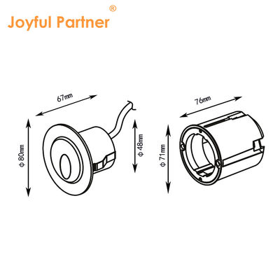 1W অ্যালুমিনিয়াম হাউজিং আউটডোর ওয়াল LED লাইট হলওয়ে LED স্টেপ লাইট সঙ্গে IP65 জলরোধী