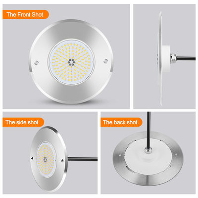 LED ইনগ্রাউন্ড পুল লাইট DIA160MM*32MM AC12V 316 RGB কন্ট্রোলারের সাথে স্টেইনলেস স্টীল