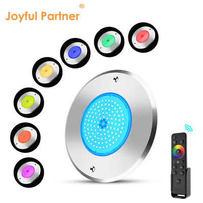 LED ইনগ্রাউন্ড পুল লাইট DIA160MM*32MM AC12V 316 RGB কন্ট্রোলারের সাথে স্টেইনলেস স্টীল