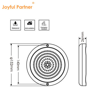 Par56 আউটডোর সুইমিং পুল রেজিন ভরা SMD 2835 135PCS AC12V RGBW 10W উচ্চ গ্রেড ইস্পাত