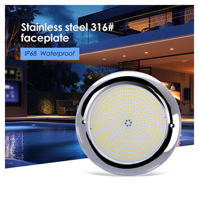 শক্তিশালী LED পুল লাইট ওয়াইফাই কন্ট্রোল AC12V IP68 25W রেজিন ভরা RGB LED PAR56 পৃষ্ঠতল মাউন্ট