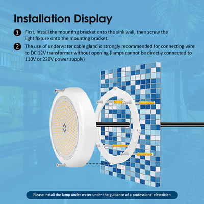 জলরোধী LED পানির নিচে PAR56 হালকা পৃষ্ঠ মাউন্ট AC12v সিই RoHS সুইমিং পুল জন্য