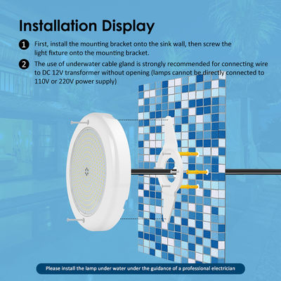 DMX পুল লাইট IP68 18W AC12V রিমোট কন্ট্রোল ওয়াটারপ্রুফ পিসি PAR56 সাদা আলো