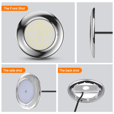 LED PAR56 পুল লাইট 18W 35W IP68 ওয়াটারপ্রুফ AC12V স্টেইনলেস স্টীল বহিরঙ্গন পুল জন্য
