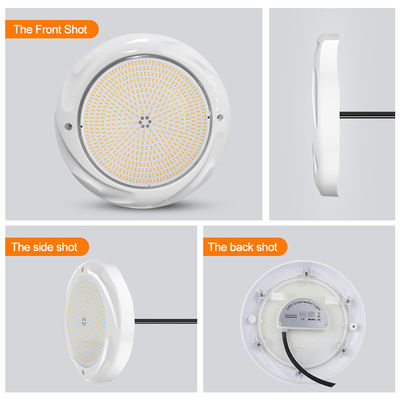 LED সুইমিং পুল লাইট আন্ডারওয়াটার ল্যাম্প DIA230*35mm ABS উপাদান IP68 42W সারফেস মাউন্ট