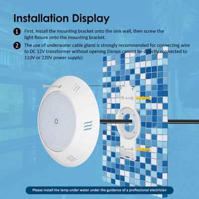 ওয়াল মাউন্ট LED পুল লাইট 260 * 40mm AC12V 42w ABS হাউজিং আধুনিক শৈলী সঙ্গে রিমোট কন্ট্রোল