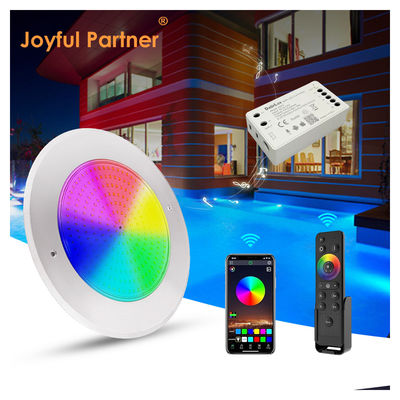 জলরোধী PAR56 LED পুল লাইট 316 এসএস এবিএস হাউজিং আল্ট্রা পাতলা 7.5 মিমি রেজিন ভরাট দেয়াল মাউন্ট 230MM 18W 25W ডিসি AC12V