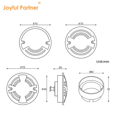 ভূগর্ভস্থ ডেক লাইট 12/24DC IP67 ওয়াটারপ্রুফ 3W OSRAM SMD LED একক রঙ সিই ROHS 2 বছরের ওয়ারেন্টি সহ