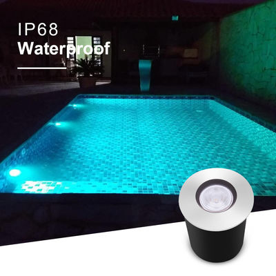 সুইমিং পুল লাইট ডিসি 12 ~ 24V 1W 2W স্টেইনলেস স্টীল LED একক রঙ ABS কালো বক্স সহ