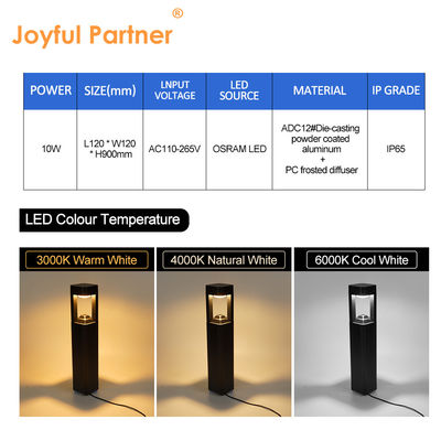 LED স্ট্রিট গার্ডেন লাইট উচ্চতা 600mm এবং রঙ কাস্টমাইজেশন অপশন উপলব্ধ