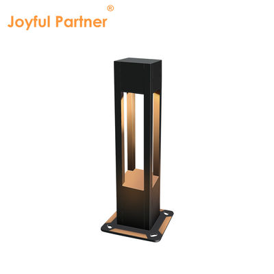 10W এলইডি বর্গক্ষেত্র অ্যালুমিনিয়াম আধুনিক IP65 জলরোধী ল্যান্ডস্কেপ বোলাার্ড গার্ডেন লাইট বেধযুক্ত বেস সহ