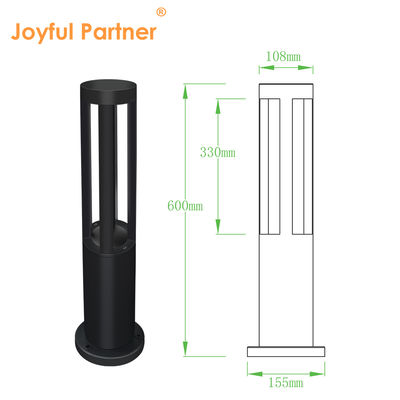 গরম বিক্রয় IP65 জলরোধী ভিলা ল্যান্ডস্কেপ কলাম ল্যাম্প 10W ডাই-কাস্ট অ্যালুমিনিয়াম 220v, পথগুলির জন্য 360-ডিগ্রি আলোকসজ্জা সহ