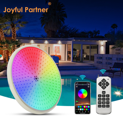 সম্পূর্ণ রেজিন ভর্তি ফ্ল্যাট PAR56 LED পুল লাইট UV সুরক্ষা PC উপাদান প্রতিস্থাপন হ্যালোজেন ল্যাম্প 35W 42W