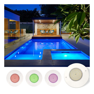 রজন ভরাট পুল লাইট রিফ্লেক্টর 160mm DC12V 10W সম্পূর্ণ প্লাস্টিক SMD2835 108pcs RGBW রঙ ধ্রুবক ভোল্টেজ