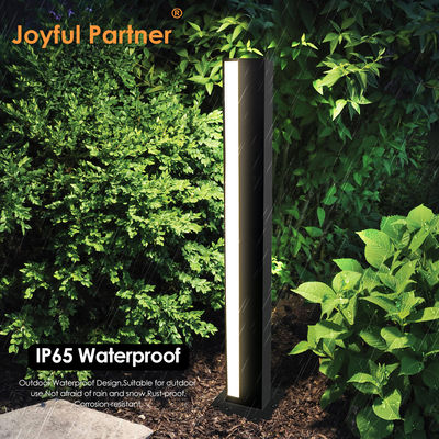 আউটডোর LED বলার্ড লাইট স্কয়ার অ্যালুমিনিয়াম পাউডার লেপ CREE LED AC100-265V L110 * W110 * H900mm IP65 রেটিং লন ব্যবহারের জন্য