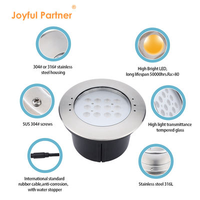 সুইমিং পুল আন্ডারওয়াটার লাইট 20W আইপি 68 316 স্টেইনলেস স্টীল DMX কন্ট্রোল সহ