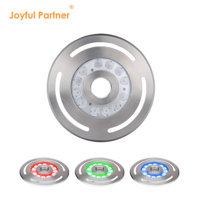 আউটডোর IP68 DMX RGB 24V সাবমার্সিবল 9X3w LED আন্ডারওয়াটার ফাউন্টেন ডান্সিং লাইট স্টেইনলেস স্টীল 316L, ব্যাস 285mm সহ