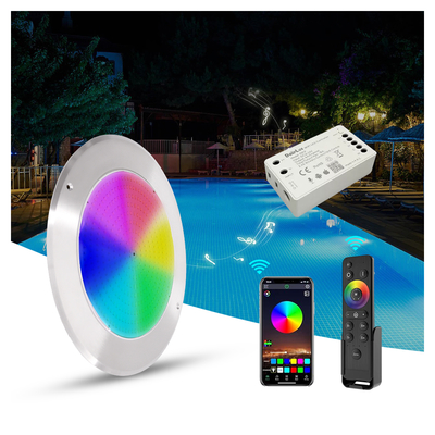 IP68 LED PAR56 পুল লাইট RGB কালার পরিবর্তন 12VDC AC 35W DIA 280mm SMD2835 432pcs কালার প্যাকেজের সাথে