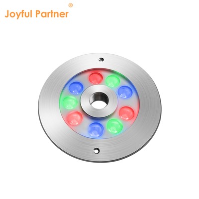LED ফাউন্টেন লাইট 316 স্টেইনলেস স্টীল RGB একক রঙ170*61MM DC12V / 24V IP68 জলরোধী
