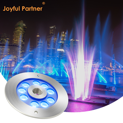 LED ফাউন্টেন লাইট 316 স্টেইনলেস স্টীল RGB একক রঙ170*61MM DC12V / 24V IP68 জলরোধী