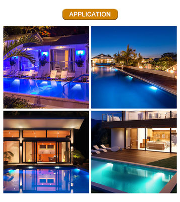 IP68 আন্ডারওয়াটার লাইটিং RGB কালার স্টেইনলেস স্টিল 316L 6*2W DC24V DMX 512 কন্ট্রোলযোগ্য জলীয় পর্দার জন্য