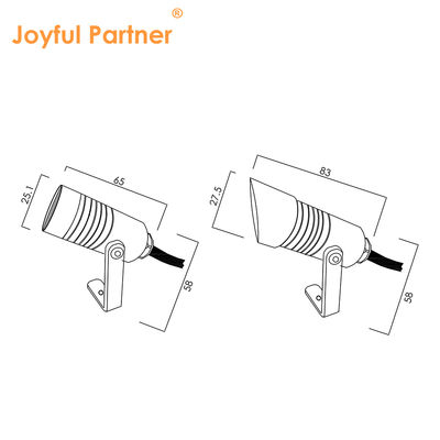 আউটডোর ল্যান্ডস্কেপ ওয়াল ওয়াশার লাইট 1W আইপি 65 ডিসি 24 ভি উষ্ণ সাদা বাগান আলোর জন্য গাছ দেয়াল