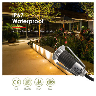 অভ্যন্তরীণ মিনি ডেক লাইট 12V 24V 1W 2W LED একক রঙের DIA 38MM গার্ডেন স্কয়ারের জন্য