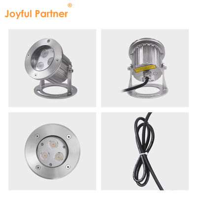 পানির নিচে LED লাইট 3x3W RGB 3in1 স্টেইনলেস স্টীল 316SS IP68 12V-24V ল্যান্ডস্কেপ অ্যাপ্লিকেশনের জন্য নিম্ন ভোল্টেজ স্পটলাইট