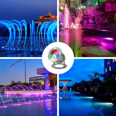 পানির নিচে LED লাইট 3x3W RGB 3in1 স্টেইনলেস স্টীল 316SS IP68 12V-24V ল্যান্ডস্কেপ অ্যাপ্লিকেশনের জন্য নিম্ন ভোল্টেজ স্পটলাইট