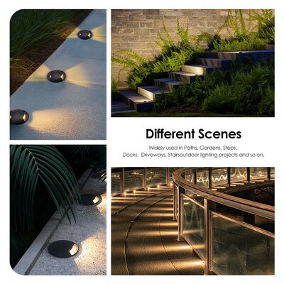 LED ইন-গ্রাউন্ড সাইডভিউ লাইট 1W 3W 12V-24VDC খাঁটি অ্যালুমিনিয়াম 6063# হাউজিং