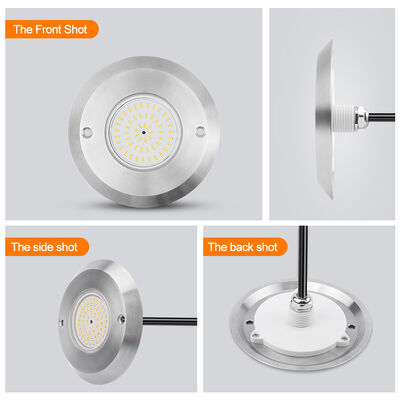 6W আল্ট্রা স্লিম আন্ডারওয়াটার PAR56 পুল ল্যাম্প SMD LED 2835 ওয়াটারপ্রুফ 110x34MM DC12V/AC12V