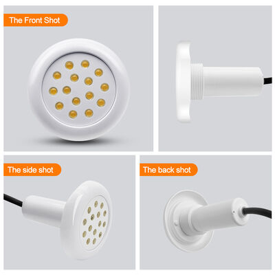 AC12V সুইমিং পুল লাইট RGB আন্ডারওয়াটার 6W SMD5050 পিসি হাউজিং ডেকোরেশন 18 টি কী সহ রিমোট