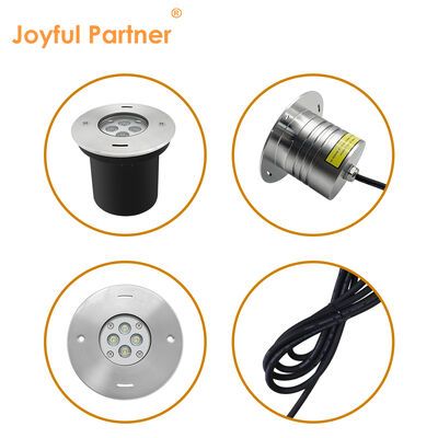 এলইডি আন্ডারওয়াটার রিসেসড লাইট DIA110MM 4W 8W DC24V 316 প্লাস্টিকের কালো বাক্স সহ স্টেইনলেস স্টিলের সামনের কভার