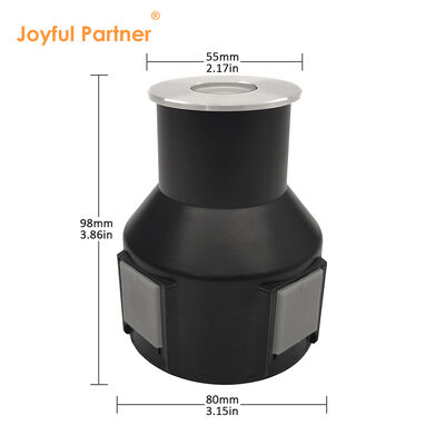 বহিরঙ্গন ভূগর্ভস্থ আলো DC24V অন্তর্নির্মিত ড্রাইভার DIA55MM 3W 3000K IP67 বাগান পাথওয়ের জন্য অ্যাপ্লিকেশন