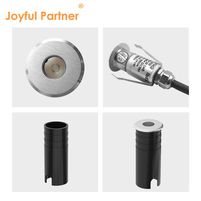 এলইডি আপলাইট 316 স্টেইনলেস স্টিল কভার অ্যালুমিনিয়াম ল্যাম্পের দেহ টেম্পারেড গ্লাস আইপি 67 1 ওয়াট উষ্ণ সাদা 3000 কে