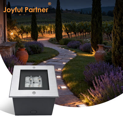 স্কয়ার ইনগ্রাউন্ড ডেক আপলাইট 125 * 125 মিমি এডিসি 12 ডাই-কাস্টিং অ্যালুমিনিয়াম হাউজিং গভীর অ্যান্টি-গ্লেয়ার ডিজাইনের সাথে উচ্চ এসএমডি এলইডি