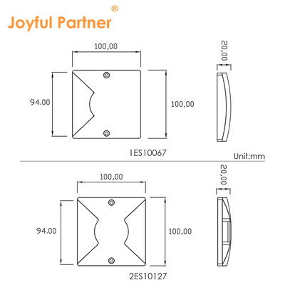 বর্গাকার পার্শ্বযুক্ত আলো নির্গমনকারী পথ আলো SMD2835 LED 100*100MM বিশুদ্ধ অ্যালুমিনিয়াম 6063 24VDC IP67 রেটিং