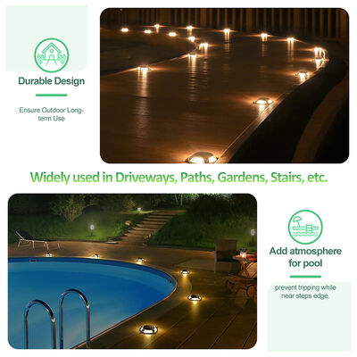 সাইড ইমিটিং ইনগ্রাউন্ড লাইট স্টেইনলেস স্টিল কভার 10W ওএসআরএএম এসএমডি ডিএ 172 এমএম এবিএস মাউটিং আস্তরণের সাথে